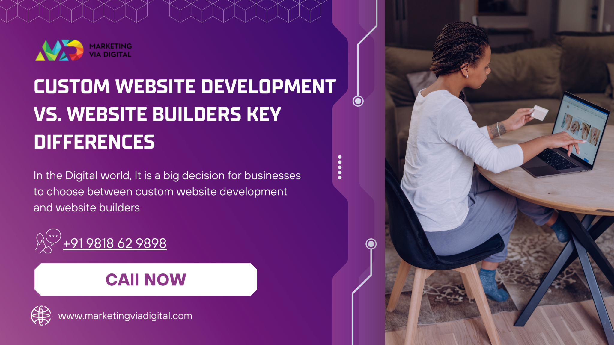 Custom website development vs website builders